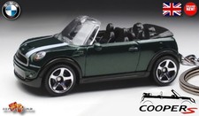 🎁🚦🎅 🆕 RARE KEY CHAIN GREEN NEW BMW MINI COOPER S CONVERTIBLE 💕NICE GIFT💕🎁