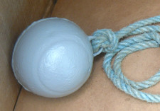 VINTAGE PAINTED METAL MARKER BUOY LOBSTERPOT CRAB POT MARINE BOAT GARDEN POND