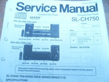 Technics  SL-CH750  CD Player  ORIGINAL  Service Manual