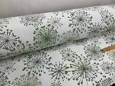 TAPESTRY  Curtain fabric Upholstery  material Dandelion design 140cm stone green
