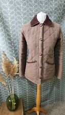 Liberty Freedom diamond Quilted brown Jacket Size 6 Punk Duchess Coat Riding