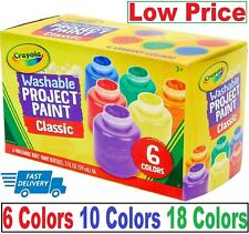 Washable Paint for Kids Toddler Baby Finger Craft Non Toxic 6, 10, 18 Paints Set