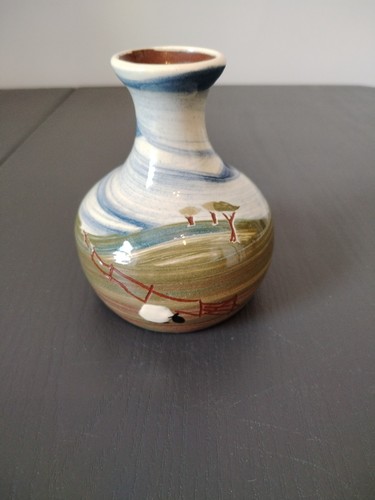 Abbot pottery sheep vase - pottery,