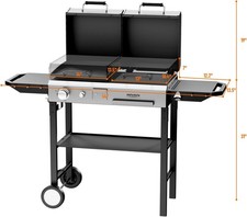 2-in-1 Propane Gas Grill and