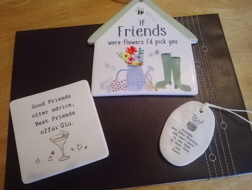 Ceramic friendship plaques - friendship,