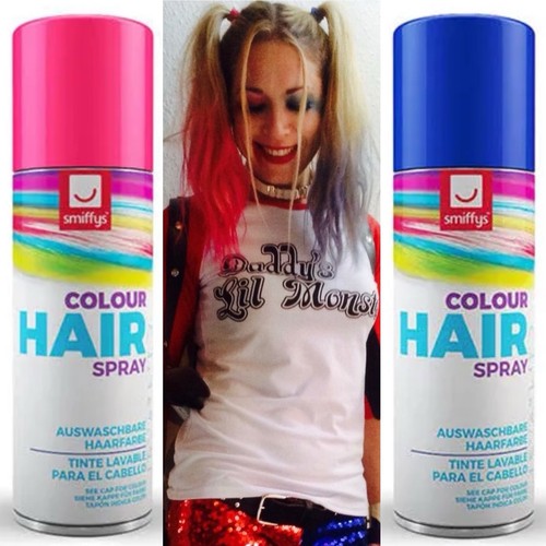 Harley quinn pink blue hair - &,