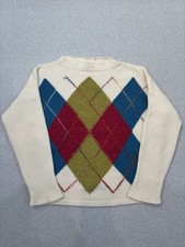 Benetton Argyle Wool Jumper