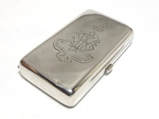 ANTIQUE VICTORIAN 80g STERLING SILVER  CHEROOT CASE, CIGARETTE CASE, LONDON 1876