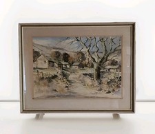Tom Sykes Watercolour Barns at Litton Dale Upper Wharfdale Yorkshire