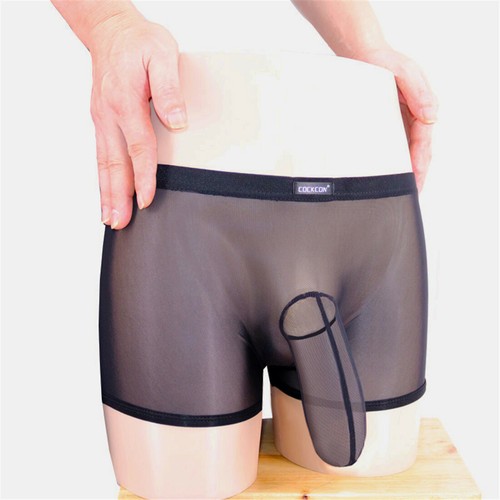 Men mesh transparent boxer - mesh,