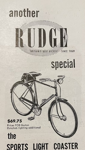 1954 raleigh rudge coaster - 1954,