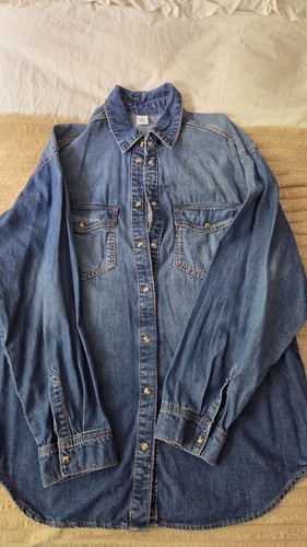 Denim shirt size s - size, worn