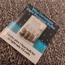 VINTAGE CHRISTMAS White PIFCO RENEWAL BULBS & FUSE BULB 35 Light Sets 7.2 Volt