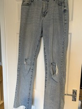 Primark Blue Ripped Wide Leg