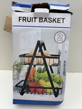 Fruit Basket Handle Holder Rack Vegetable Bowl Storage Stand Snack Bread Rack