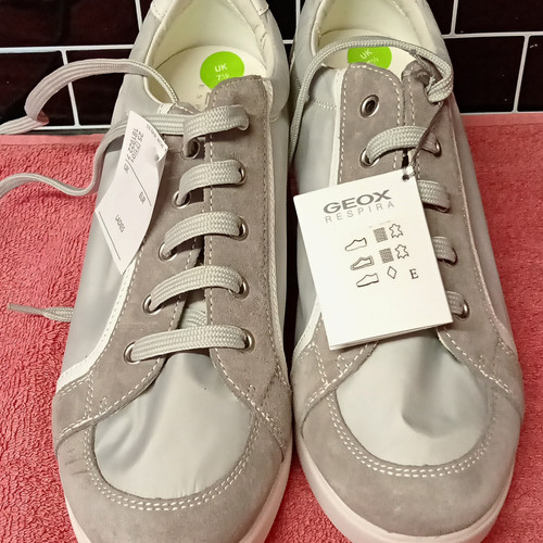 Geox men 5 grey white - men’s, 7.5