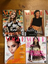 Vogue Magazines Job Lot Mixed Issues  Kate Moss 2001 2014 2016 2019