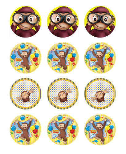 Curious george edible - george, cupcake