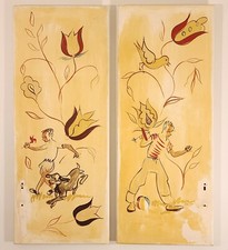 VINTAGE 1950s HAND PAINTED