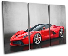 La Ferrari Exotic Supercar Cars TREBLE CANVAS WALL ART Picture Print