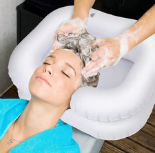 Inflatable shampoo basin - shampoo, sink