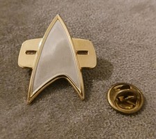 Vintage 1994 Hollywood Star Trek VOYAGER Metal COMMUNICATOR Metal PIN Badge RARE