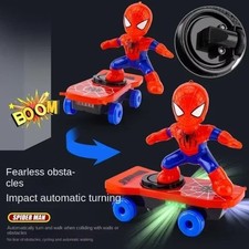 Electric Spiderman Skateboard 360° Rotation Music With Light Toys Kids Gift New