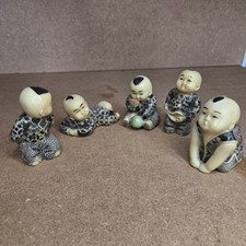 5 Japanese netsuke resin