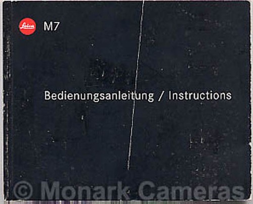 Leica instruction manual - leica, m7