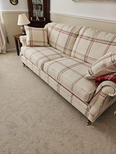 Laura Ashley Large Two Seater Sofa with Matching Chair and Footstool