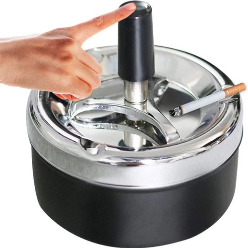 Rotating ashtray large metal - ashtray,