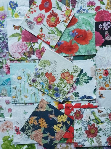 Mixed lot decoupage napkins - napkins, x