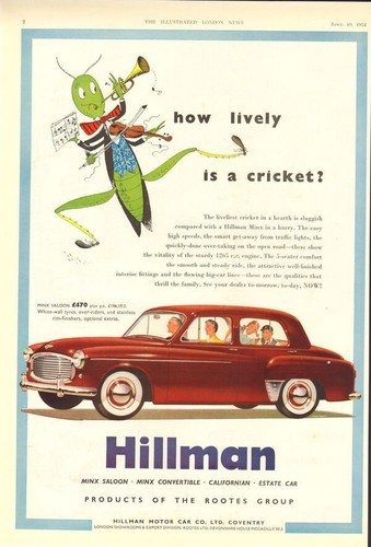 1954 hillman minx - hillman, saloon
