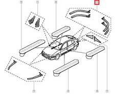 NOS Genuine Renault Megane 1 Coupe Cabriolet Rear Bumper Trim Decals 7701469337