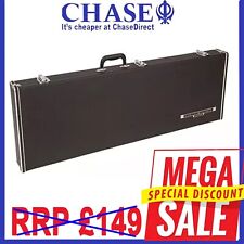 Vintage Premium Electric Bass Guitar Hard Shell Wood Case Black by Joe Doe.