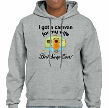 Caravan For My Wife Mens Funny Caravanning Hoodie Camping Awning Holiday Toeing
