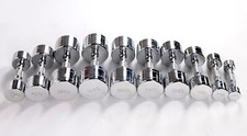 Chrome Dumbbells PAIRS OF 1kg-2kg Electroplated Metal Gym Weight Training