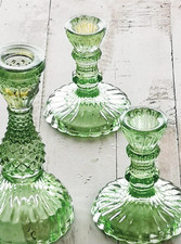 Vintage Glass Tilda Green Tall