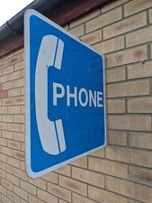 Genuine Street Road Highway Sign USA American Reflective Telephone Double Sided