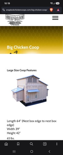 Snap lock chicken house - chicken, house/coop