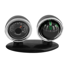 2 in 1 Car Dashboard Thermometer Navigation Compass Ball for Boat Marine Truck