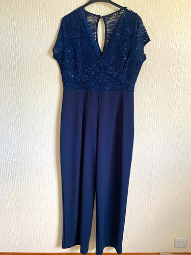 Quiz navy lace sequin - navy, v-neck