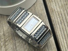 Accurist - Accu.2 Woman’s Watch. Metallic Lilic Dial And Gems New Battery. Boxed