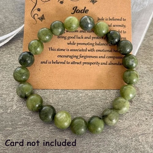Green nephrite jade 8mm - nephrite, beads