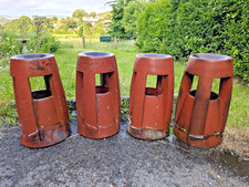 24 inch Edwardian Chimney Pots terracotta, capped for rain protection