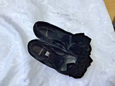 GORGEOUS FORMAL/OCCASION/PARTY BLACK VELVET OPEN TOE COURT SHOES CARVELLA UK  5