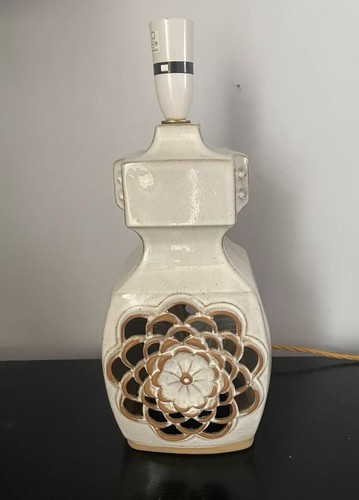 Vintage glazed pottery table - vintage,