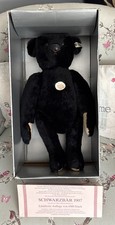 Steiff limited edition black bear 40cm Replica 1907 Black Bear produced 1988
