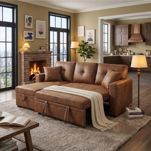 Shaped sofa sleeper couch - l-shaped,