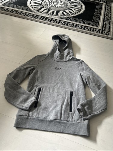 Ea7 emporio armani grey hoodie - grey,